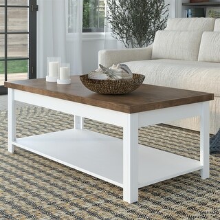 Interesting White And Brown Coffee Table Gallery