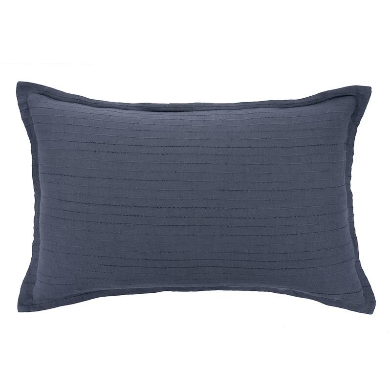 Cambree Steel Blue Linen Blend Pillow Sham - King