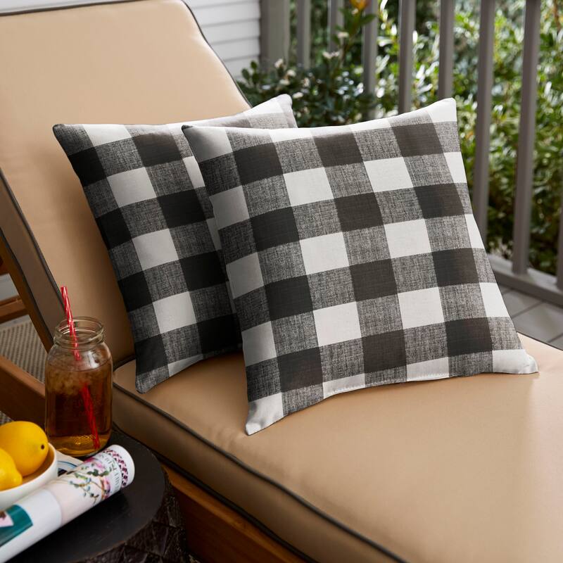 Sorra Home Outdoor Knife Edge Pillow Set of 2 - Premier Prints - Anderson Matte