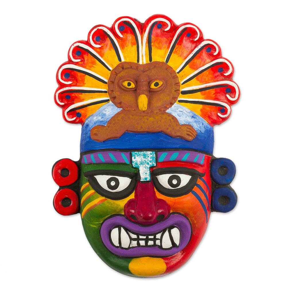 Novica Handmade Mochica God Ceramic Mask