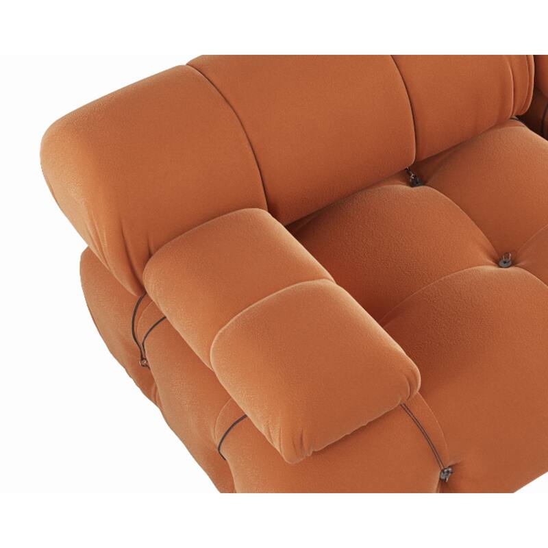 Modern Sectional Sofa Velvet Couch with 3/4 Seats.