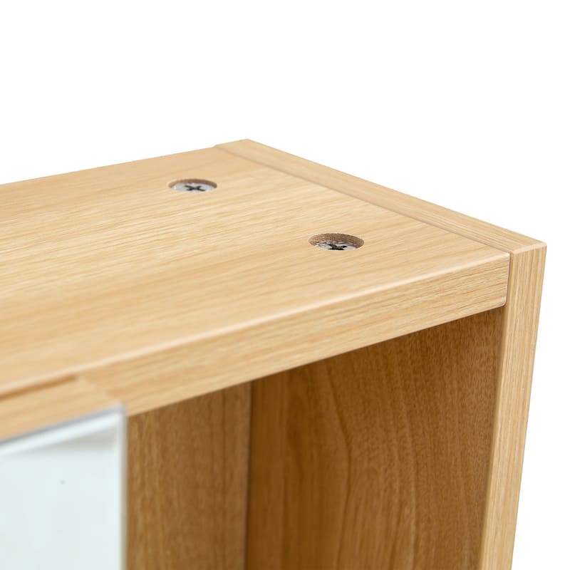Wall-Mounted Bathroom Mirror Cabinet with Shelves, Towel Rack, and Storage Compartments，Over the Toilet Medicine Cabinet