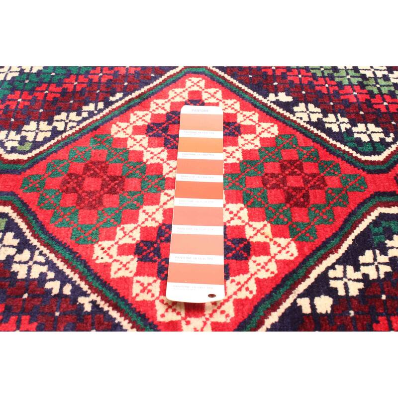 ECARPETGALLERY Hand-knotted Teimani Red Wool Rug - 2'9 x 4'7