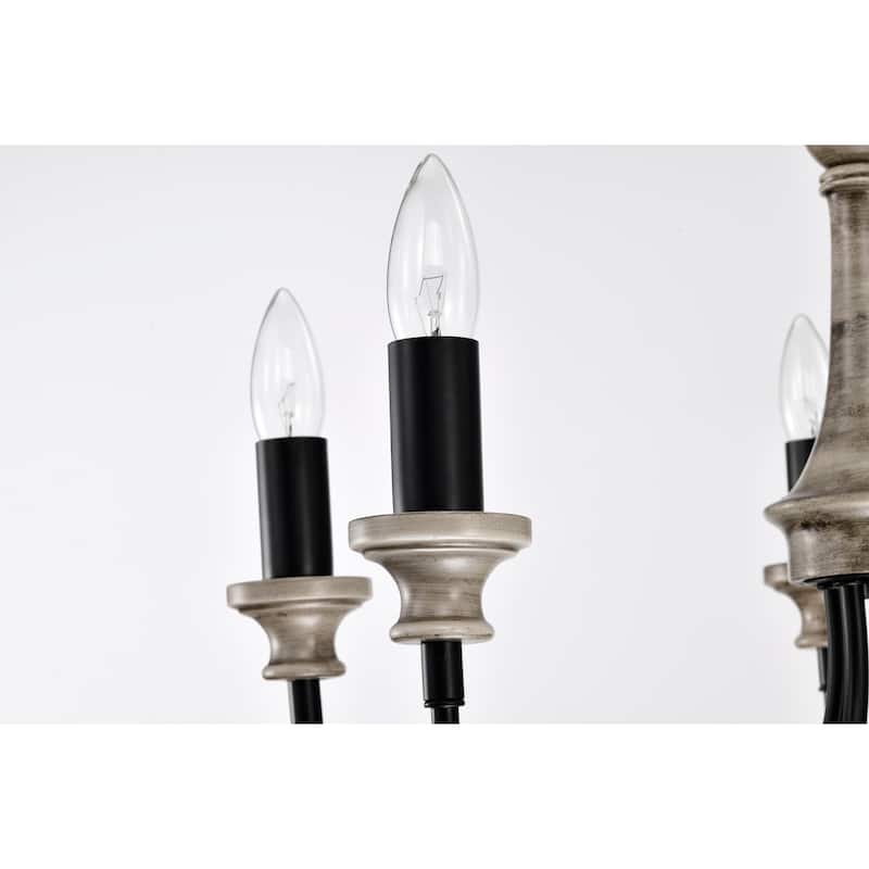 Yura 22 Inch Timeless Candle Chandelier with 5 Light - N/A