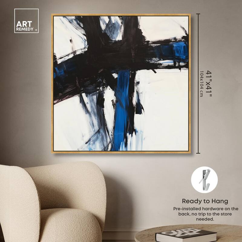 Blue Streak I Canvas by Art Remedy