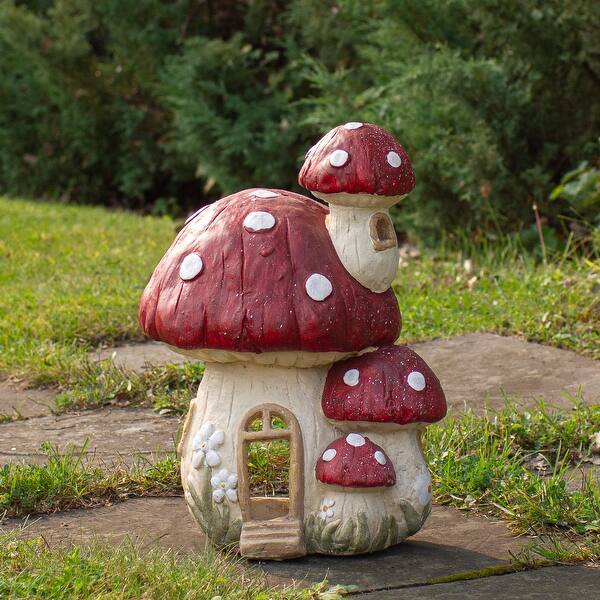 Garden Accent Fairy or Gnome Mushroom House NEW 7" tall Garden Accent Fairy or Gnome Mushroom House NEW 7" tall