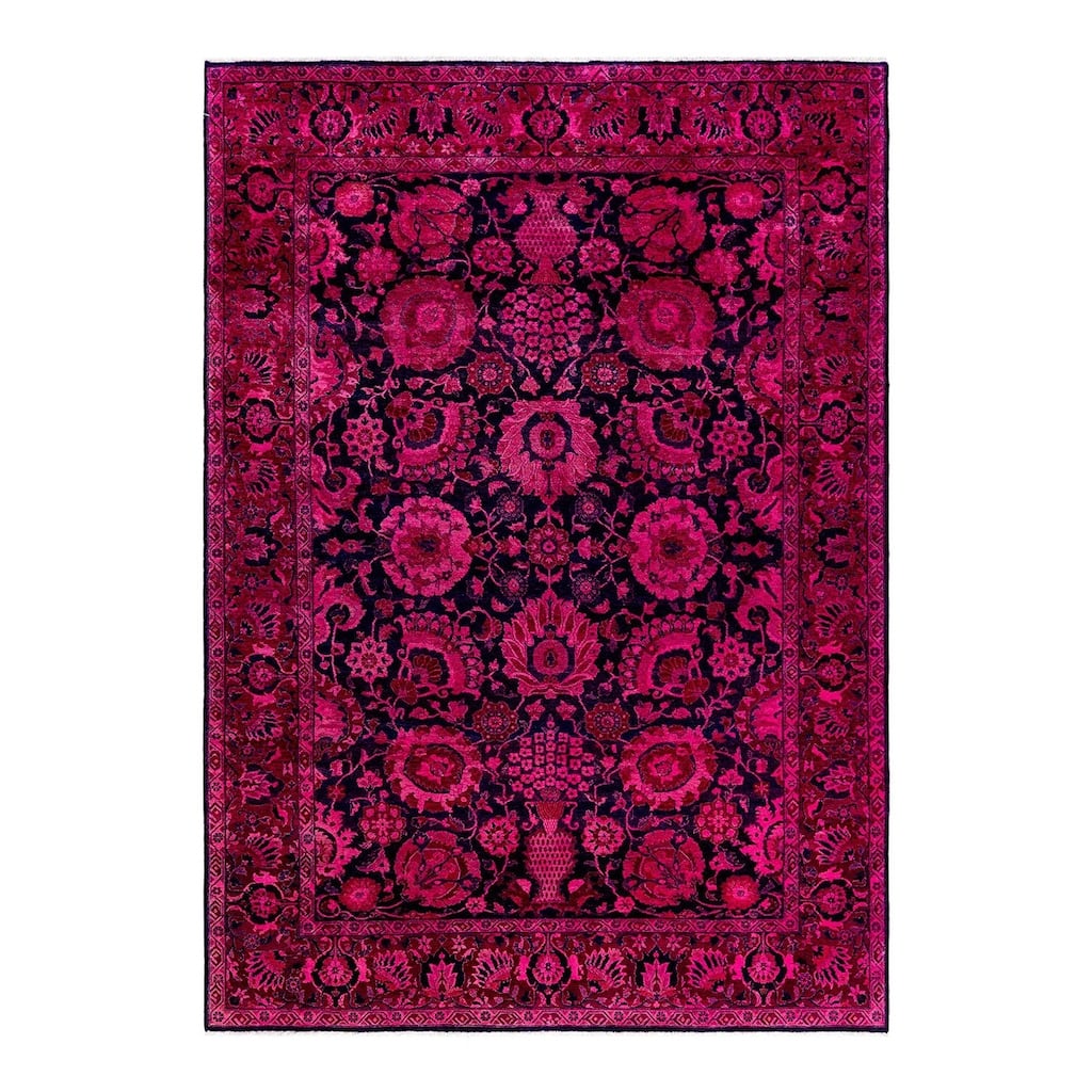 Contemporary Overdyed Wool Hand Knotted Area Rug - 6' 1" x 8' 8"