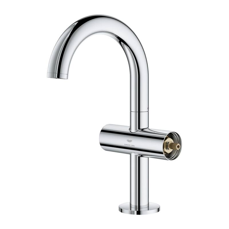 Grohe 21 148 Atrio New 1.2 GPM Single Hole Bathroom Faucet with Pop-Up - Starlight Chrome