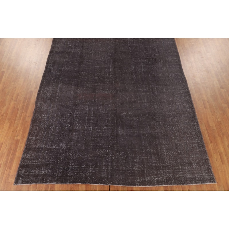 Distressed Over-Dyed Anatolian Turkish Vintage Handmade Wool Carpet - 9'2" x 12'2"