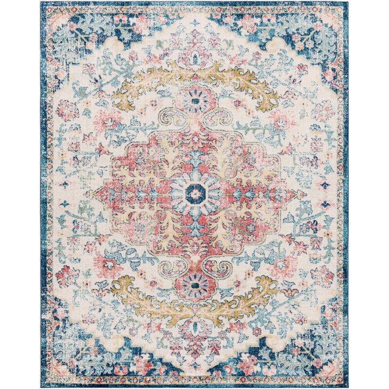 Livabliss Traditional Murat Medallion Area Rug