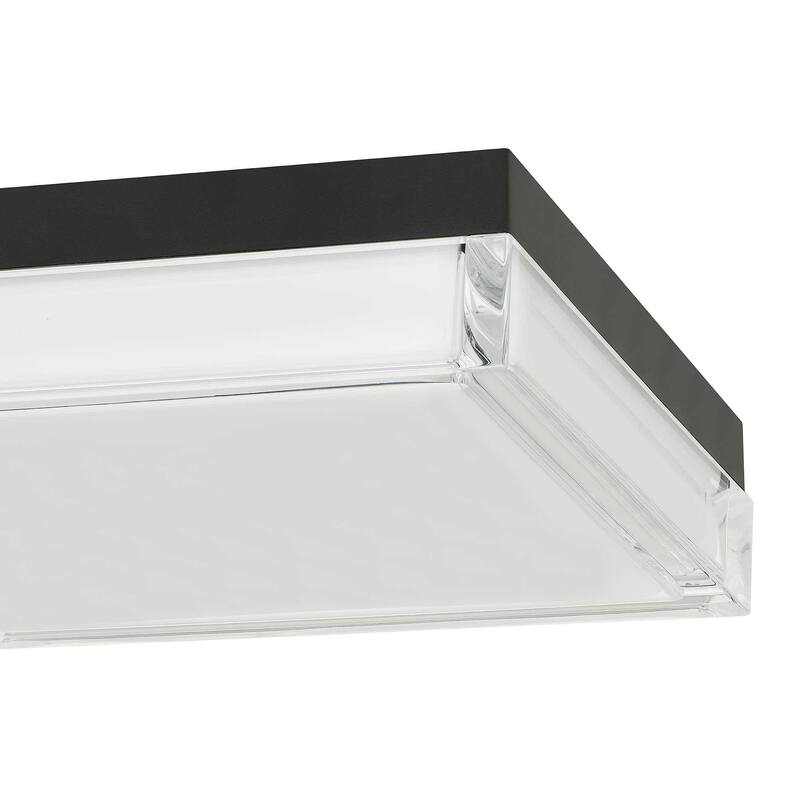 11 Inch Square Flush Mount Integrated LED Light Dimmable 3 Color Temperatures Acrylic Diffuser