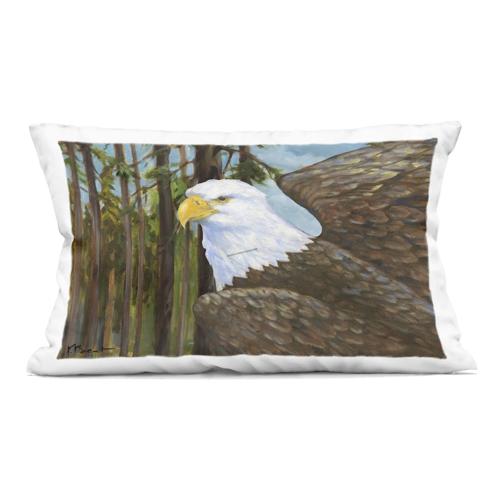 Stupell Woodland Eagle's View Decorative Printed Throw Pillow Design by Paul Brent