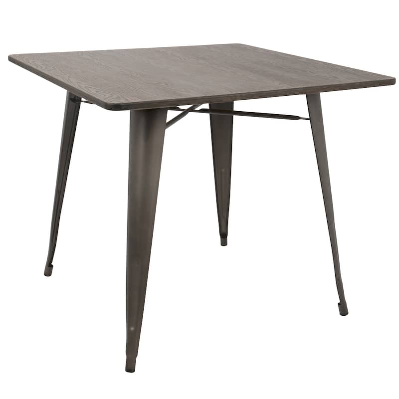 Carbon Loft Samira 36" Industrial Farmhouse Dining Table - antique/espresso