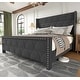 preview thumbnail 10 of 48, Hansabenne Solid Wood Bed Frame Queen and King Platform Bed Frame with Headboard White and Gray
