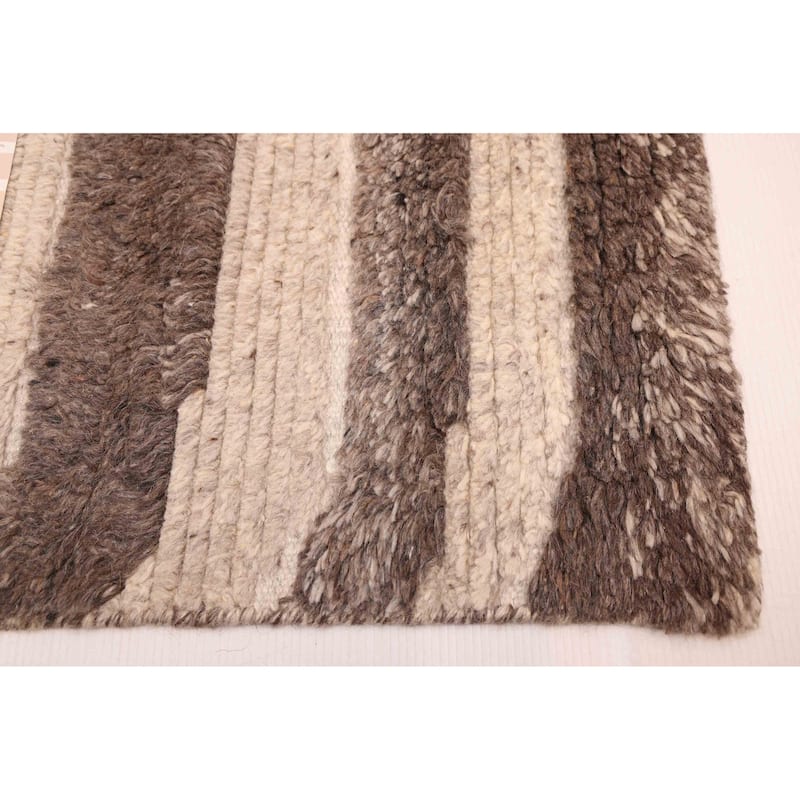 ECARPETGALLERY Hand-knotted Tangier Beige, Taupe Wool Rug - 4'11 x 7'9
