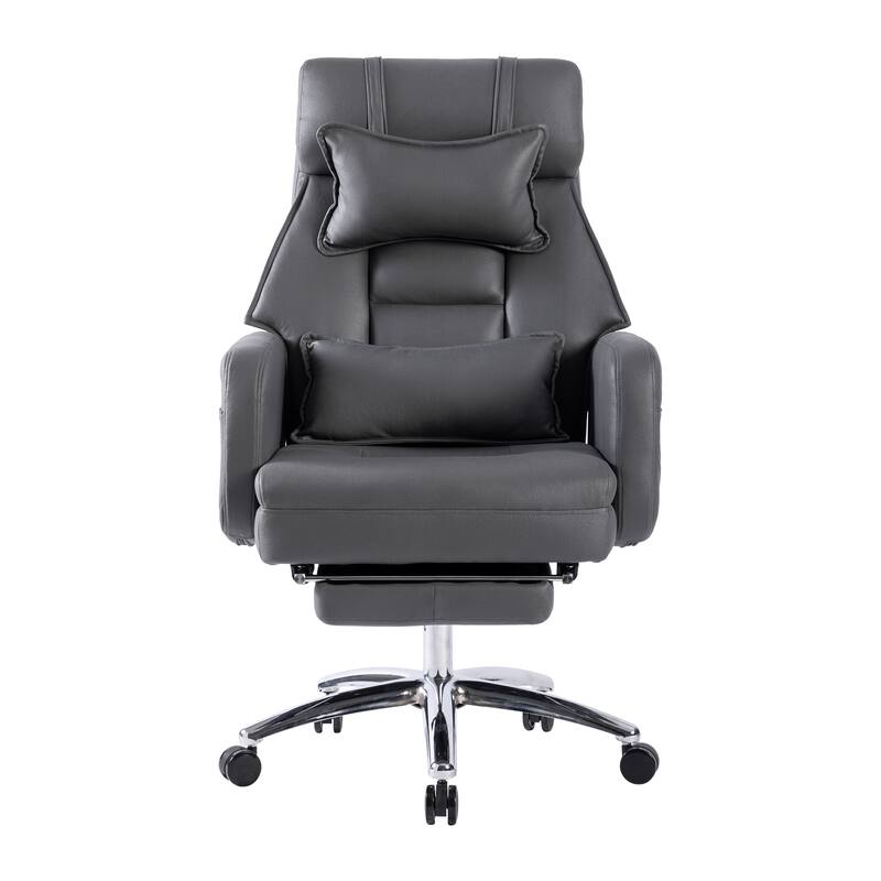 Swivel Ergonomic Office Chair, High Back with Lumbar Support Headrest, Sedentary Comfortable Boss Chair, 155°Reclining Chair