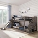 preview thumbnail 10 of 39, Max and Lily Classic Low Bunk with Stairs and Easy Slide Clay