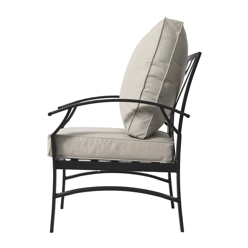 3-Piece Outdoor Metal Bistro Set with Cushion