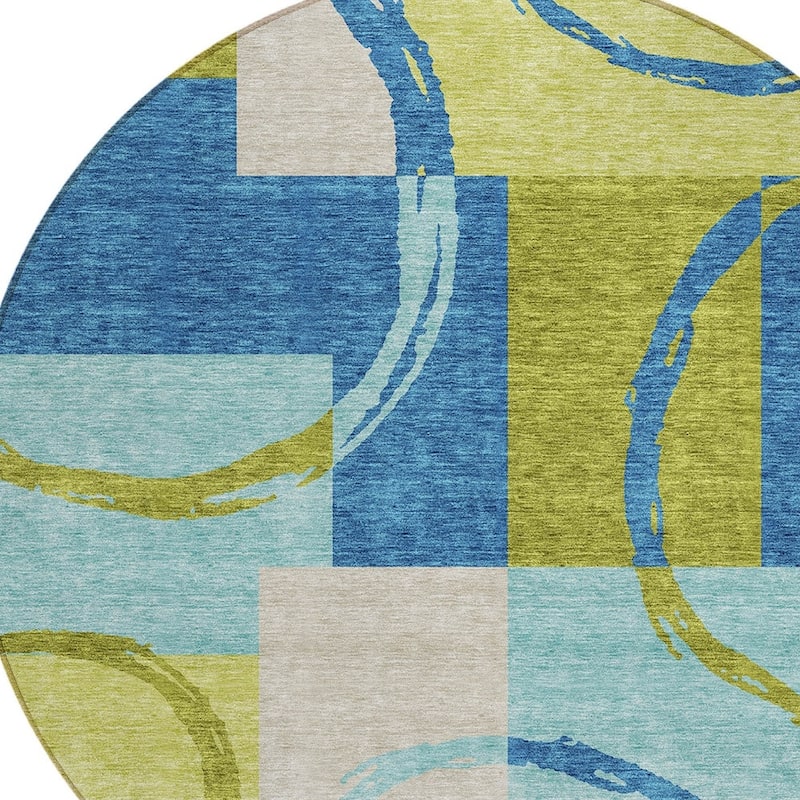 HomeRoots Geometric Modern Rectangle Outdoor Rug