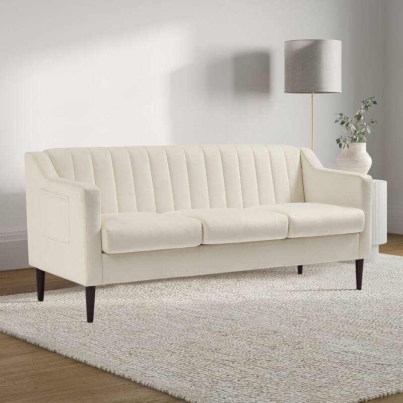 Chesterfield sofa couch,Upholstered sofa with Velvet Fabric and Wooden Frame for Living Room/Bed Room/Office Green
