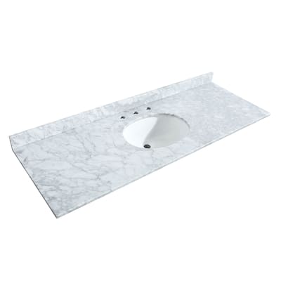 Wyndham Collection 60" Single Vanity Top with Undermount Oval Sink and