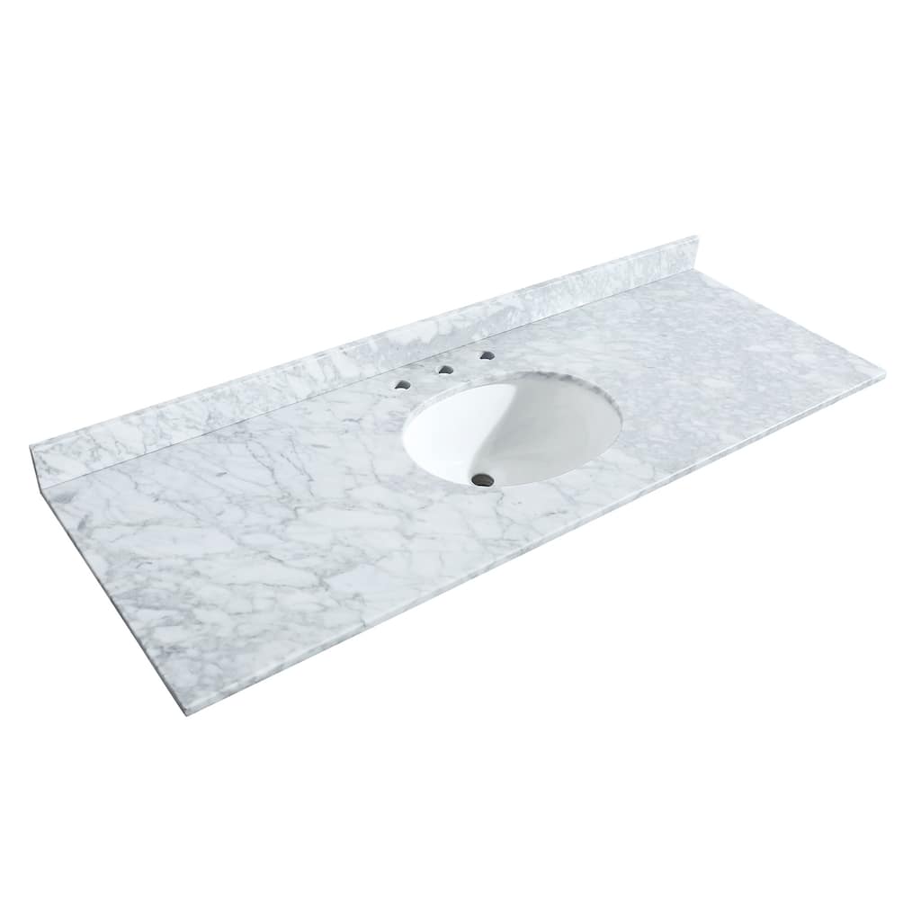 Wyndham Collection 60" Single Vanity Top with Undermount Oval Sink and