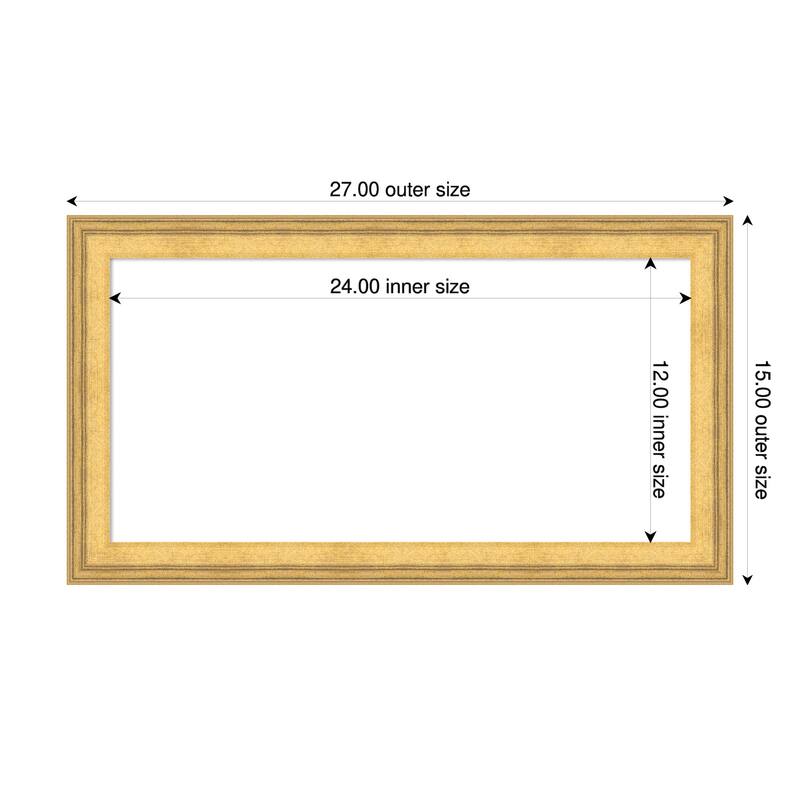 Owen Gold Framed Dry Erase Magnetic Board - 27 x 15 in