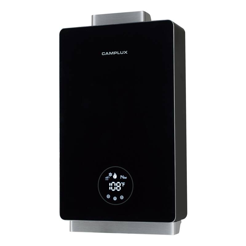 CAMPLUX 3.18 GPM 82,000 BTU Indoor Propane Tankless Water Heater with Digital Display, Black