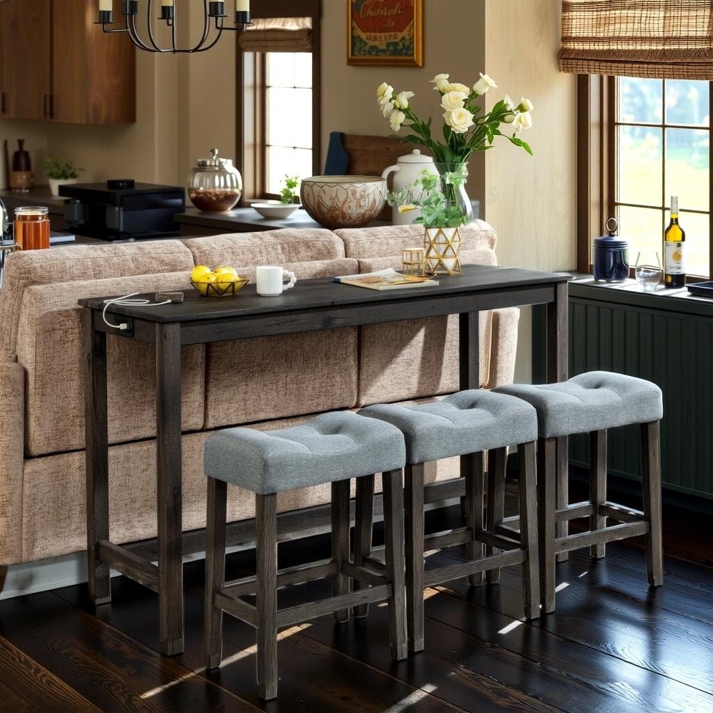 Sofa bar table set discount