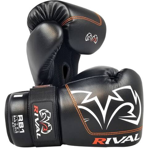 Rival Boxing RB1 2.0 Ultra Hook and Loop Bag Gloves - Black