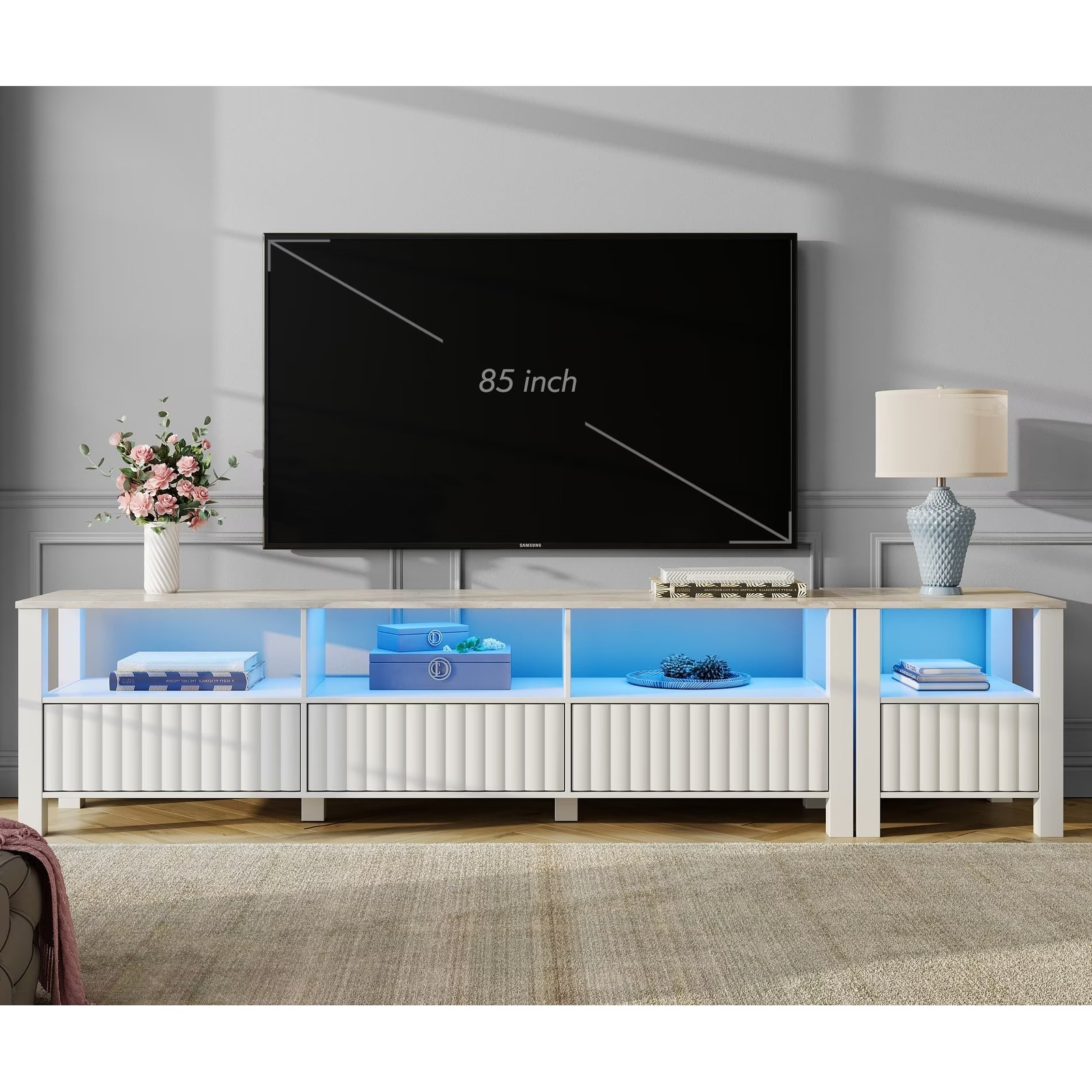 85 inch white tv stand sale