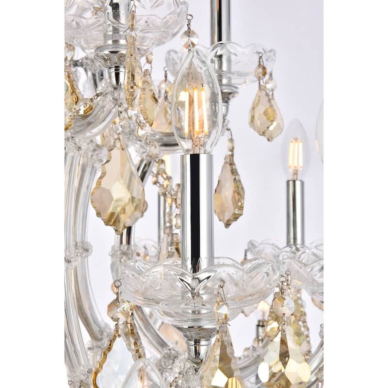 Fleur Illumination Collection Chandelier D:38in H:52in Lt:28 Chrome Finish