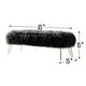 preview thumbnail 24 of 22, Silver Orchid Nilsson Contemporary Modern Faux Fur Long Bench Ottoman