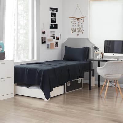 Dark Sky Reserve® - Bamboo Linen Sheet Set - Portugal Made - Nightfall Navy