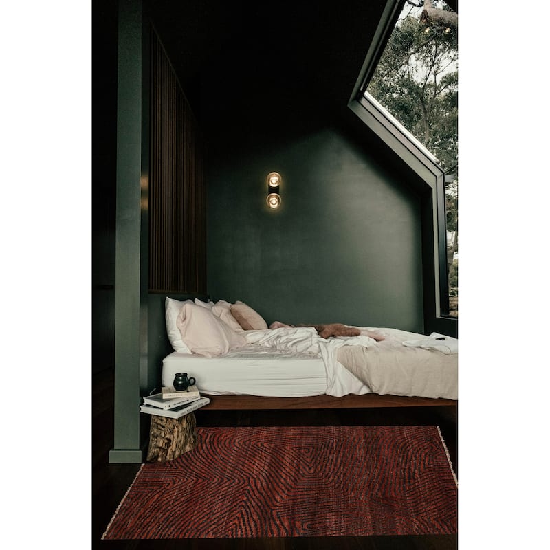 ECARPETGALLERY Hand-knotted Peshawar Ziegler Rust Wool Rug - 4'11 x 6'9