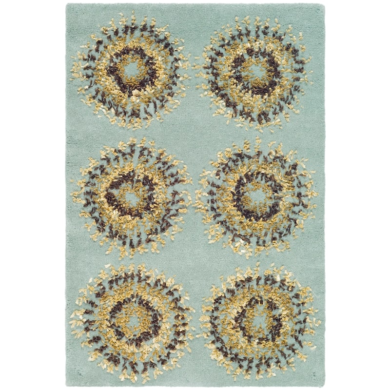 SAFAVIEH Handmade Soho Breann Deco Wool Rug - 2' x 3' - Light Blue/Multi