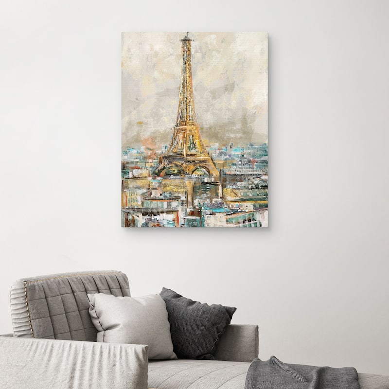 When in Paris by Studio Arts Canvas Art Print - Multi-Color