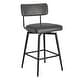 preview thumbnail 15 of 26, Elise Counter Height Swivel Bar Stool Chairs Set of 2 with Metal Frame