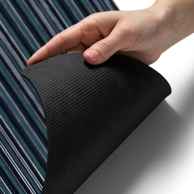 SoHome Smooth Step Striped Machine Washable Kitchen Mat, 24"x35"