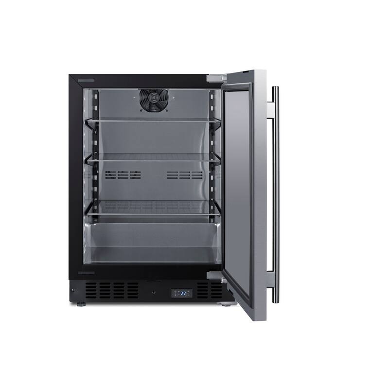 Summit SCR610BLSD 24" Wide 5 Cu. Ft. Beverage Cooler with High