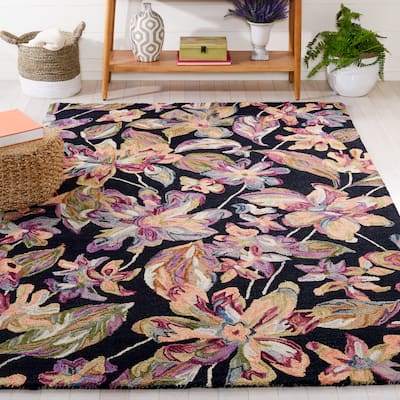 SAFAVIEH Handmade Blossom Chong French Country Floral Wool Rug