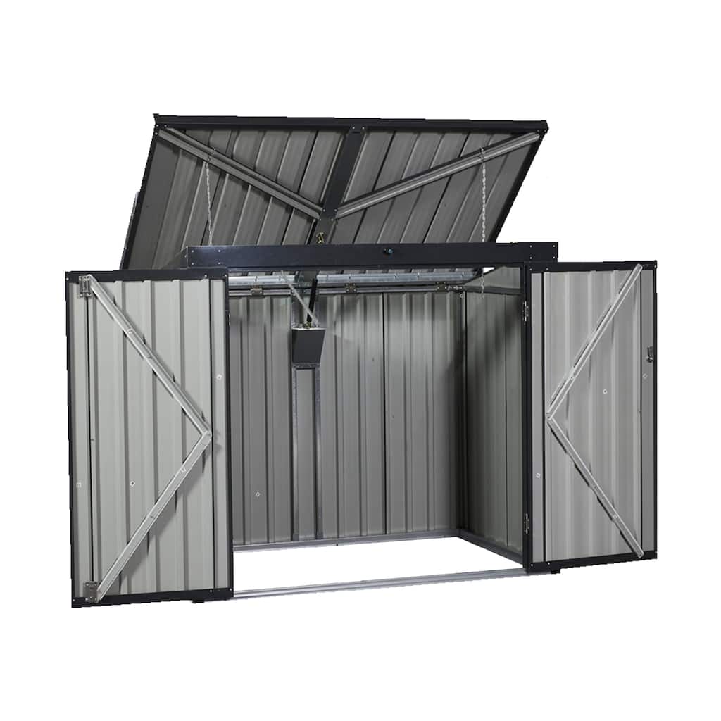 Outdoor Metal Garbage Bin Shed