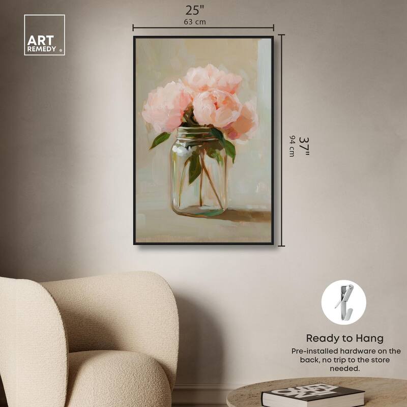 Jar of Petals Canvas by Art Remedy