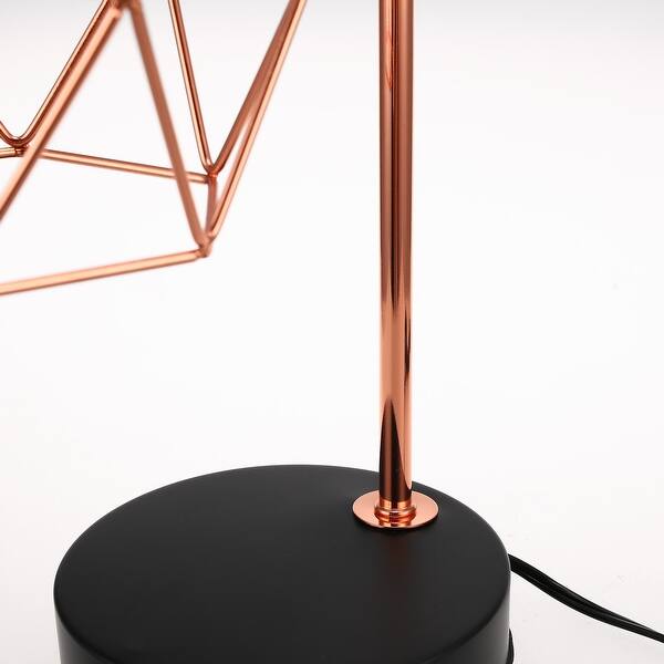 Industrial Table Lamps Set Of 2 Vintage Desk Lamp Metal Cage Nightstand Bedside Dual Usb Charging Ports Ac Outlet Bedroom Living Room Office Black