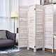 preview thumbnail 2 of 31, 5.6 Ft Tall 4/6/8 Panel Wood Room Divider Folding Privacy Screen 4 Panel - White