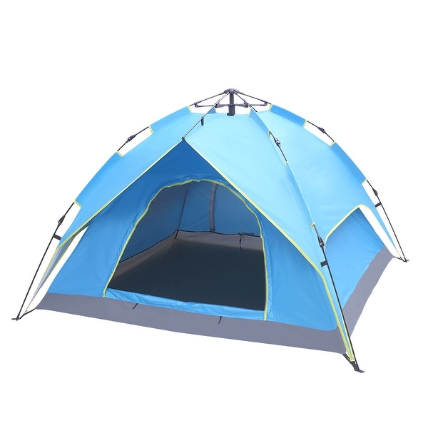 Outdoor Double Deck Tow Door Hydraulic Automatic Tent Camping Tent Blue Bed Bath Beyond 32711014