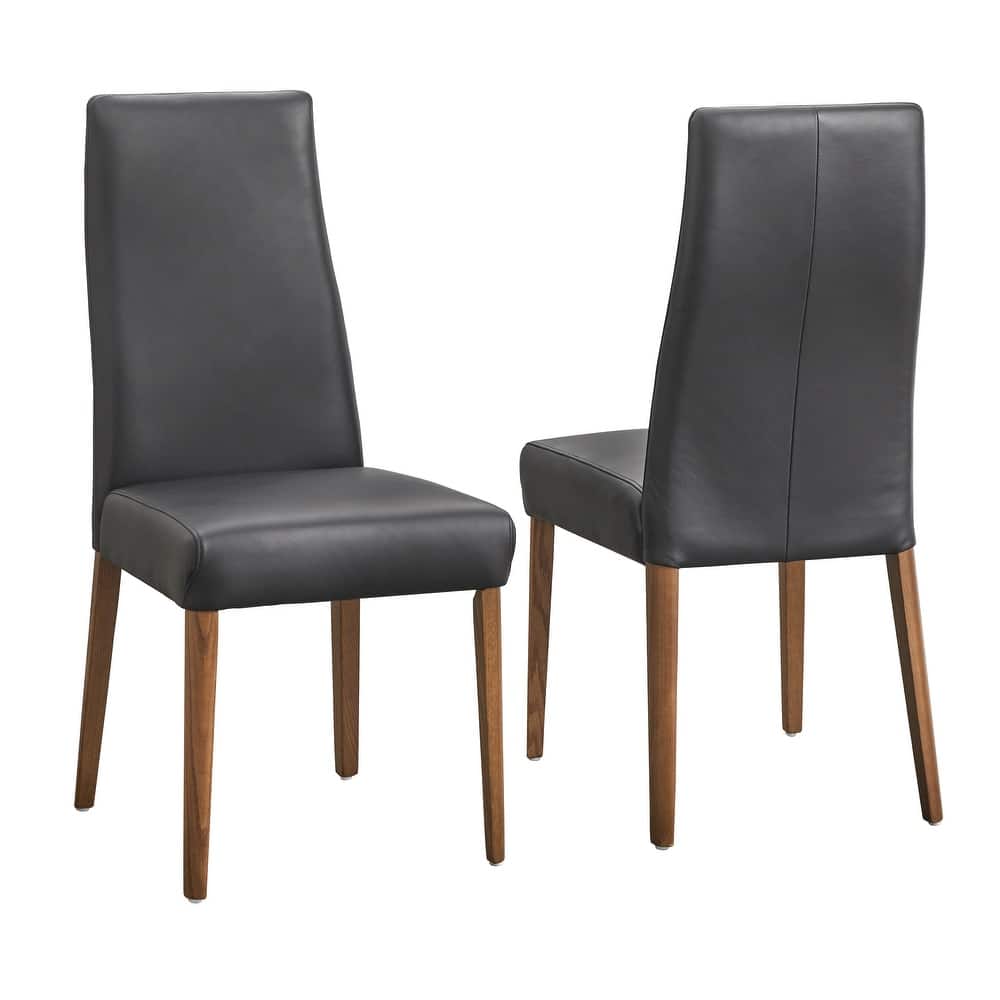 Lifestorey Ross Leather Dining Chairs (Set of 2)