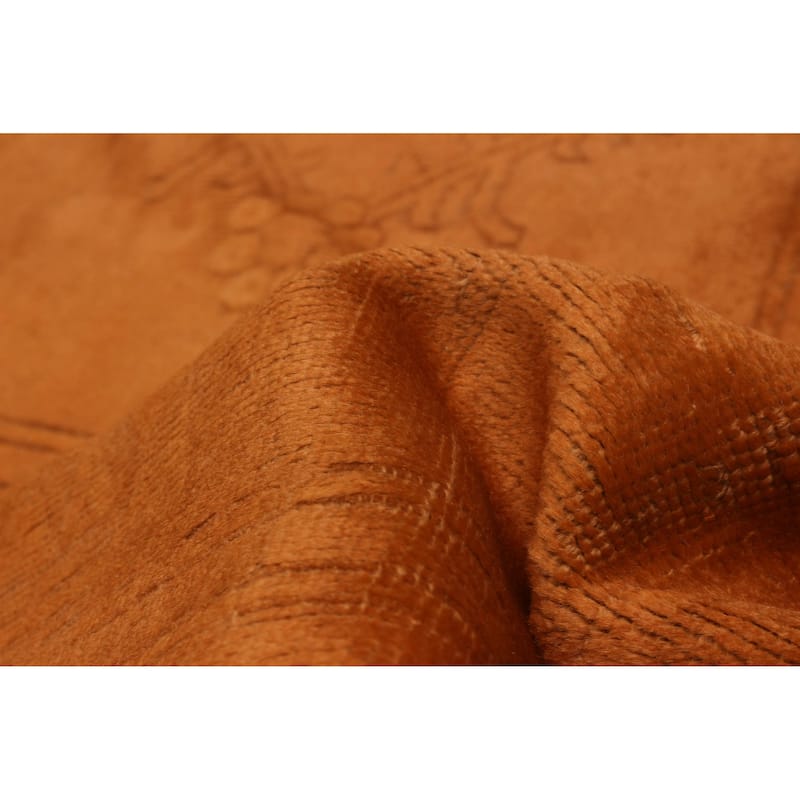 ECARPETGALLERY Hand-knotted Color Transition Burnt Orange Wool Rug - 6'8 x 10'5