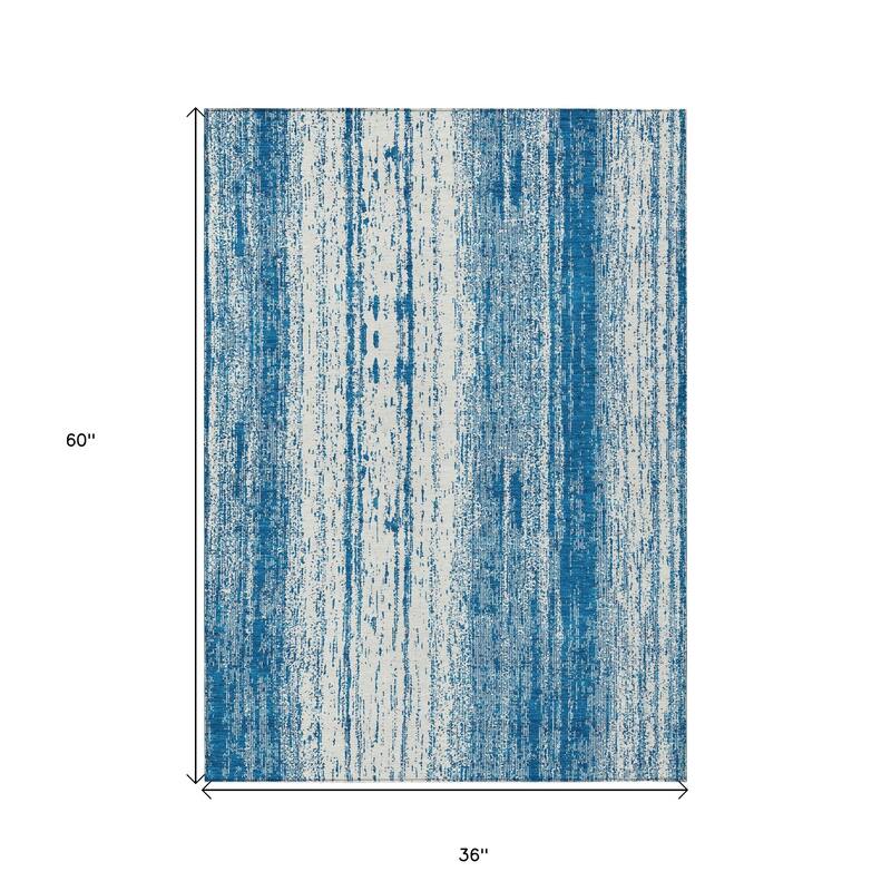 HomeRoots Striped Transitional Rectangle Outdoor Rug