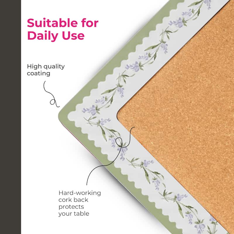 Portmeirion Lavandula Placemats, Set of 4 - 12 x 16 in